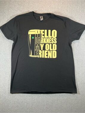 Hello Darkness My Old Friend Beer Pint St Patrick’s Day Graphic Tee Women’s L